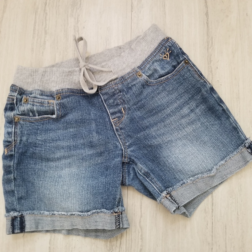 Justice girls 10R midi jean shorts